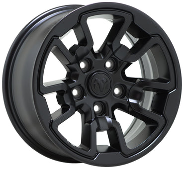 17" Dodge Ram 1500 Rebel Satin Black wheels rims Factory OEM set 2553 2614