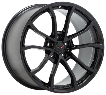 19x10" 20x12" Corvette C7 GS Gloss Black wheels rims Factory OEM 5542 5543