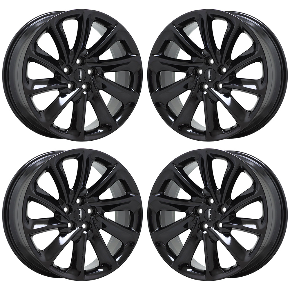 20" Lincoln Aviator Gloss Black wheels rims Factory OEM set 10188 EXCHANGE