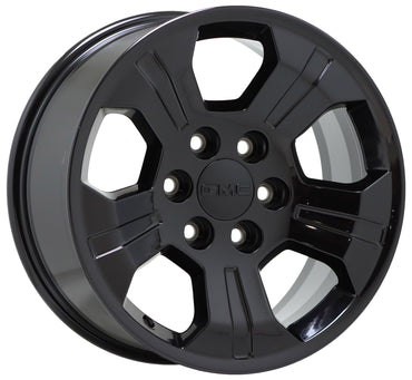 18" GMC Sierra 1500 Z71 Truck Gloss Black wheels rims Factory OEM set 4 5647