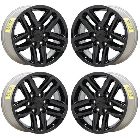 18" Chevrolet Silverado Tahoe GMC Sierra Black wheels rims Factory OEM set 5911