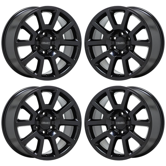 20" GMC Sierra 1500 Yukon Gloss Black wheels rims Factory OEM set 4 5699