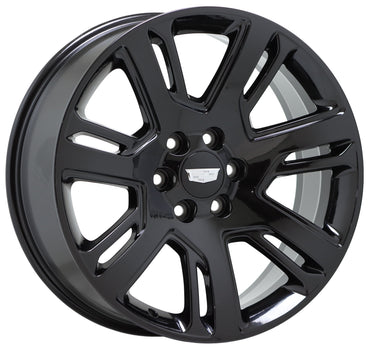 22" Cadillac Escalade Gloss Black wheels rims Factory OEM GM set 4738