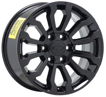 18" GMC Sierra 1500 Yukon Silverado Tahoe Black wheels rims Factory OEM set 5909