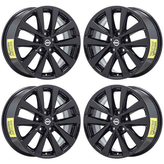 17" Nissan Altima Gloss Black wheels rims Factory OEM set 4 62719 EXCHANGE
