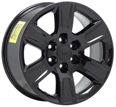 20" GMC Sierra Yukon 1500 Truck Gloss Black wheels rims Factory OEM set 4 5650