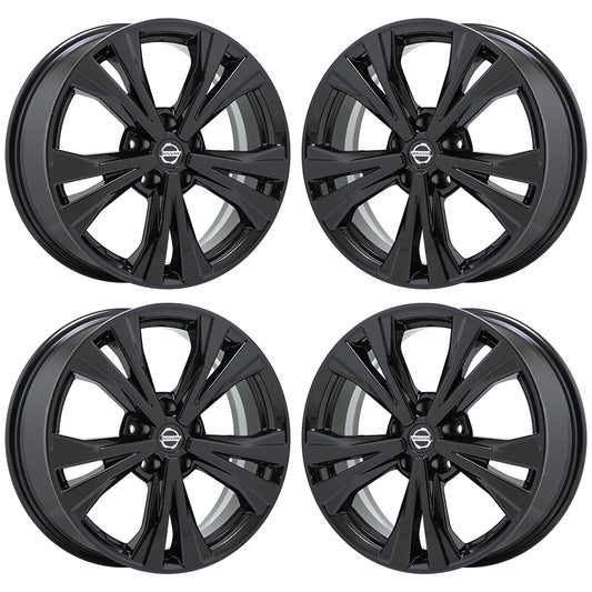 18" Nissan Rogue Gloss Black wheels rims Factory OEM set 4 62747