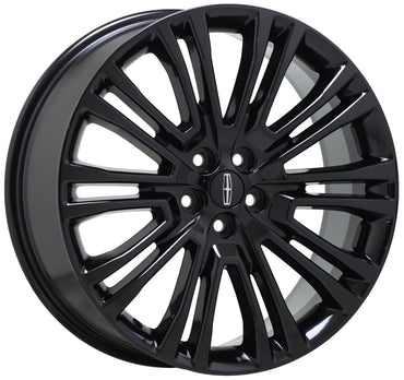 20" Lincoln MKX Gloss Black wheels Factory OEM set 2016-2018 10075