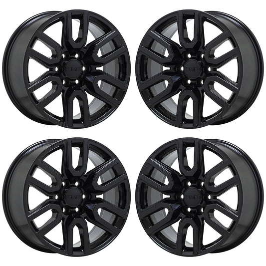 20" GMC Sierra Yukon 1500 Truck Gloss Black wheels rims Factory OEM GM set 5914