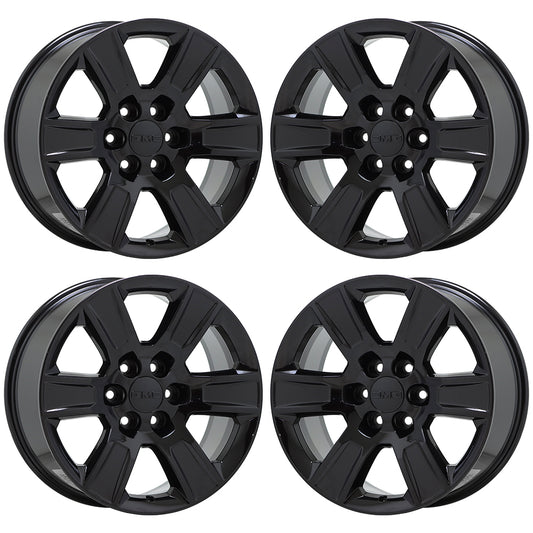 20" GMC Sierra Yukon 1500 Truck Gloss Black wheels rims Factory OEM set 4 5650