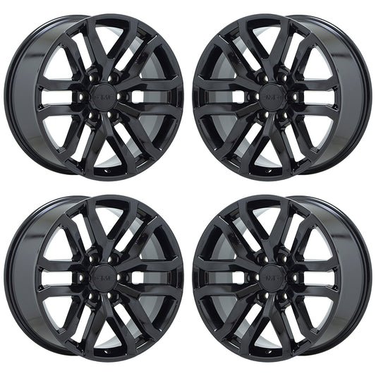 20" GMC Sierra Yukon 1500 Gloss Black wheels rims OEM GM set 5924 EXCHANGE