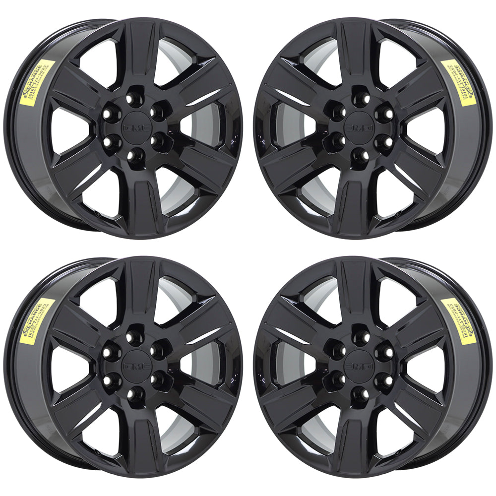 20" GMC Sierra Yukon 1500 Truck Black wheels rims Factory OEM set 5650 EXCHANGE