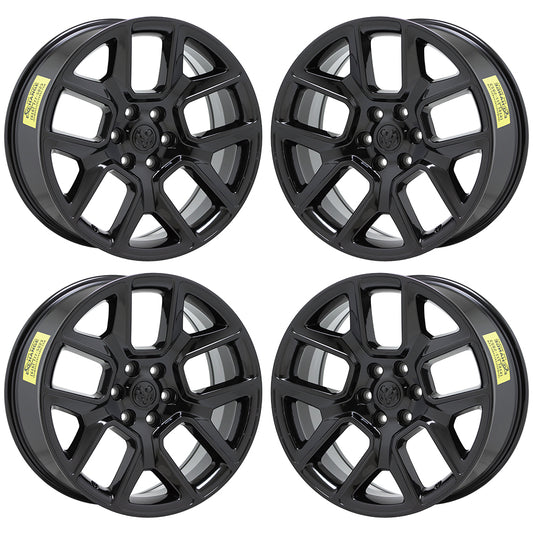 22" Dodge Ram 1500 Gloss Black wheels rims Factory OEM 2019-2023 set 4 2684