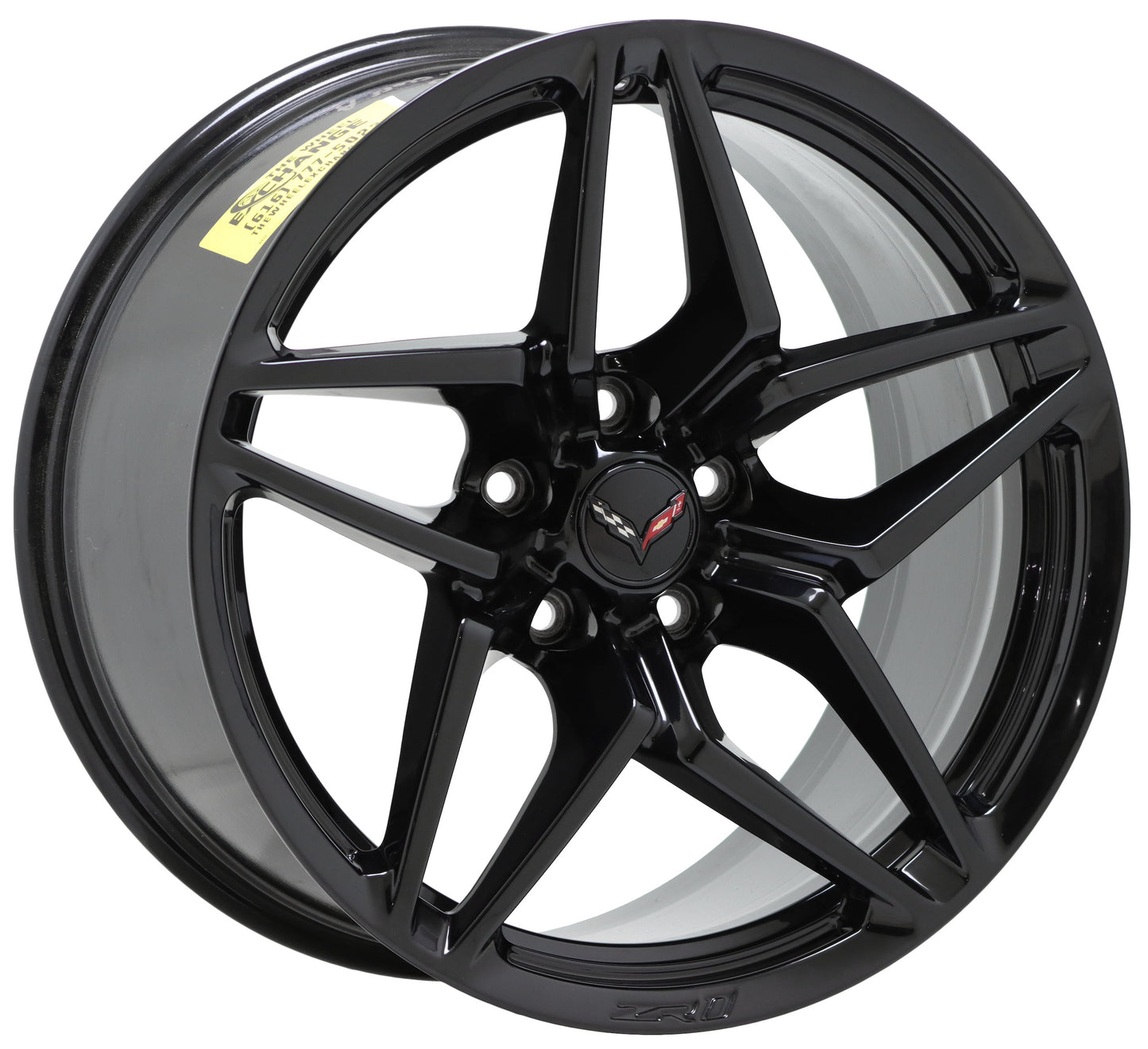 19x10.5" Corvette ZR1 Gloss Black wheel rim Factory OEM 2019 2020 Front 5926