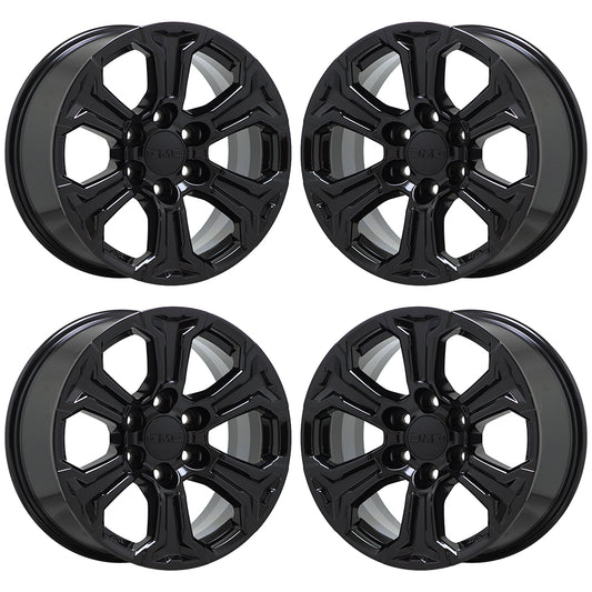 18" GMC Sierra Yukon 1500 Truck Black wheels rim Factory OEM set 5910 EXCHANGE