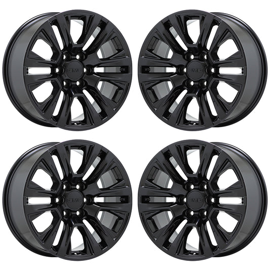 20" GMC Sierra Yukon 1500 Gloss Black wheels rims Factory OEM set 5917 EXCHANGE