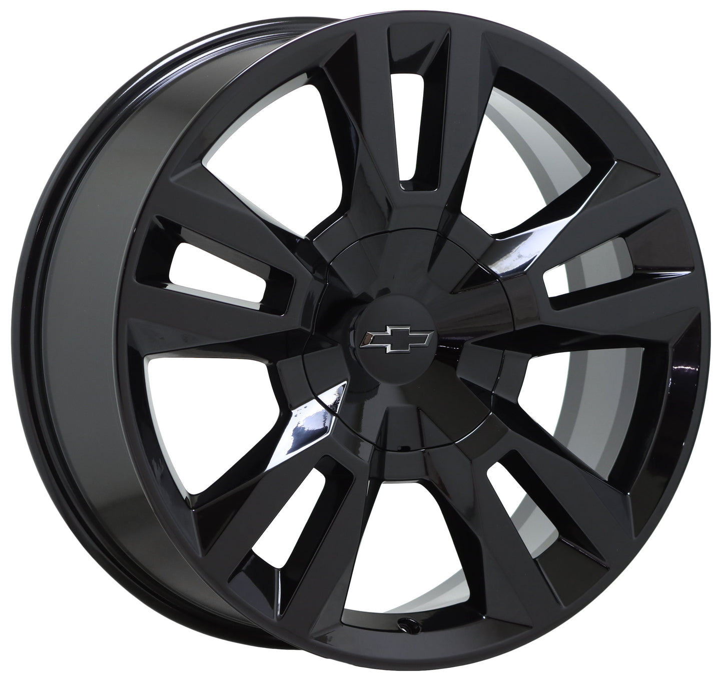 22" Silverado 1500 Suburban Tahoe Gloss Black wheels rims OEM set 5620 EXCHANGE