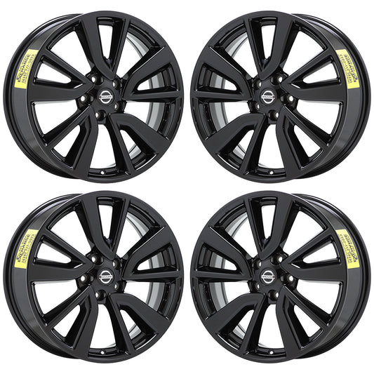 19" Nissan Rogue Sport Gloss Black wheels rims Factory OEM set 62748