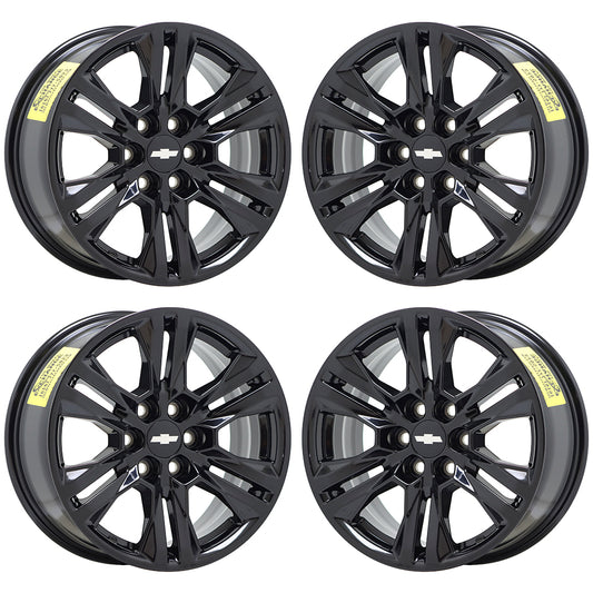 17" Chevrolet Colorado Truck Gloss Black wheels rims Factory OEM set 5871