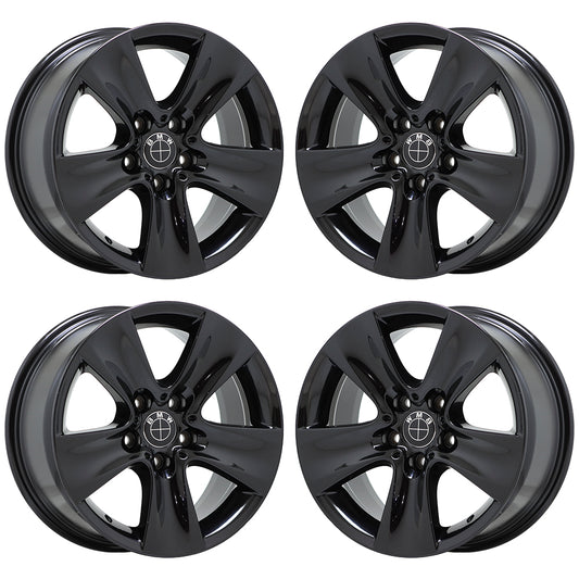 17" BMW 528 535 540 640 650 Gloss Black wheels rims Factory OEM set 4 71402