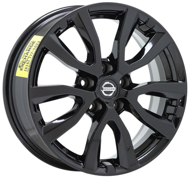 17" Nissan Rogue Midnight Edition Gloss Black wheels rims Factory OEM set 62746