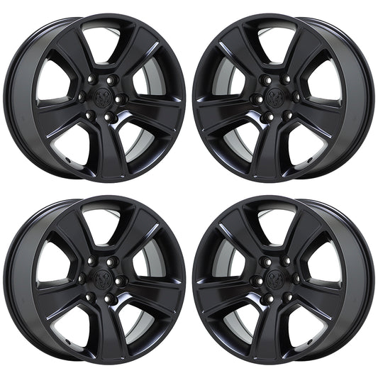 20" Ram 1500 Truck Satin Black wheels rims Factory OEM set 2676 EXCHANGE