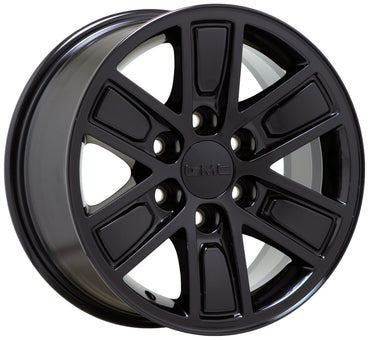 17" GMC Sierra Yukon Silverado 1500 Gloss Black wheels rims Factory OEM set 5654