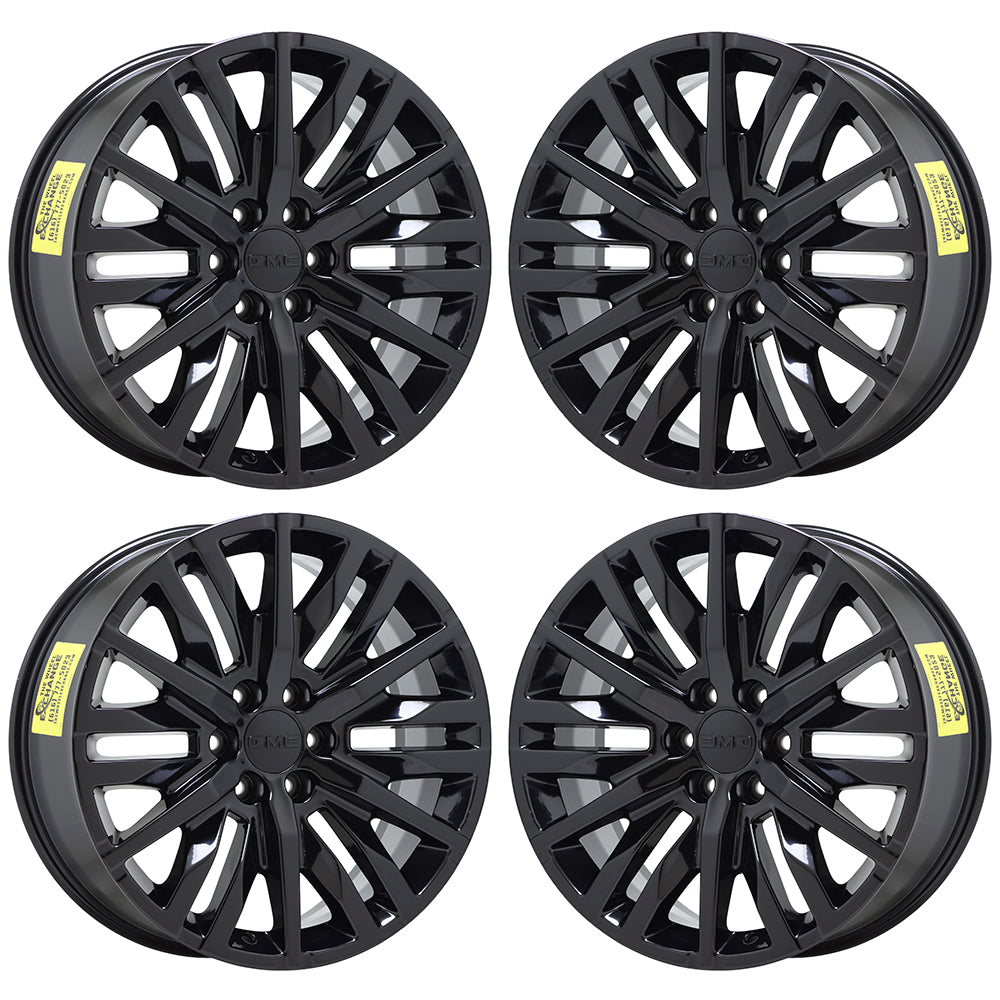 22" GMC Sierra 1500 Truck Gloss Black wheels rims Factory OEM 5921 EXCHANGE
