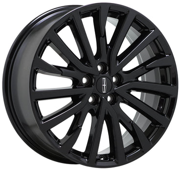 19" Lincoln Continental Gloss Black wheels rims Factory OEM set 10090