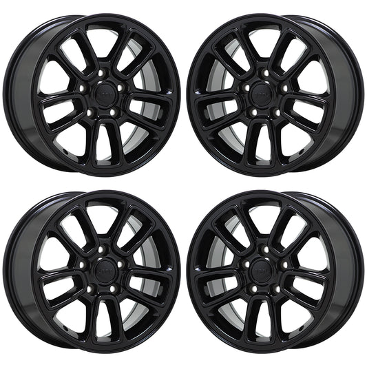 17" Jeep Grand Cherokee Gloss Black wheels rims Factory OEM set 9178