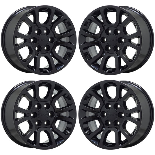 18" GMC Sierra Silverado 1500 Truck Gloss Black wheels rims OEM 5649 EXCHANGE