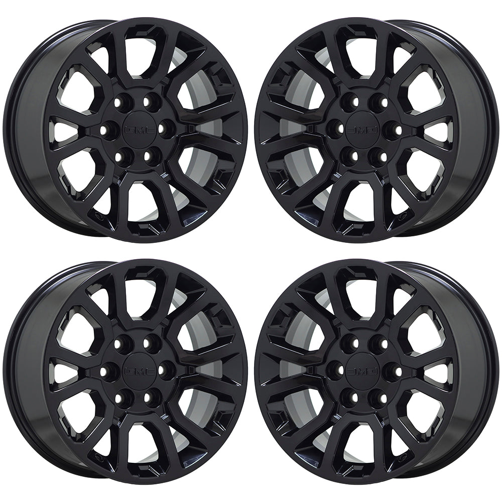 18" GMC Sierra Silverado 1500 Truck Gloss Black wheels rims OEM 5649 EXCHANGE