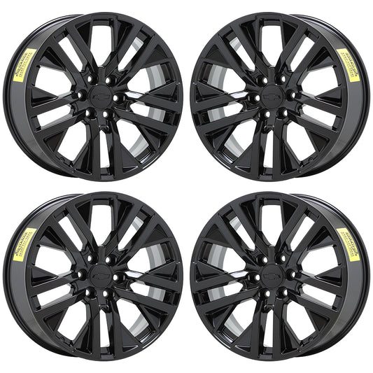 22" Chevrolet Silverado 1500 Tahoe Black wheels rims Factory set 5903 EXCHANGE