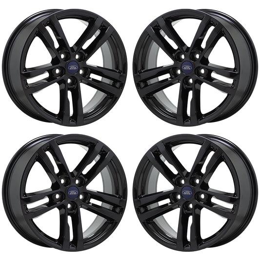 18" Ford Explorer Gloss Black wheels rims Factory OEM set 10266 EXCHANGE