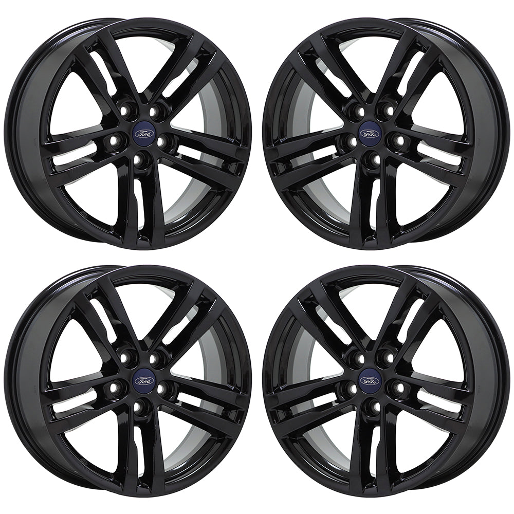 18" Ford Explorer Gloss Black wheels rims Factory OEM set 10266 EXCHANGE