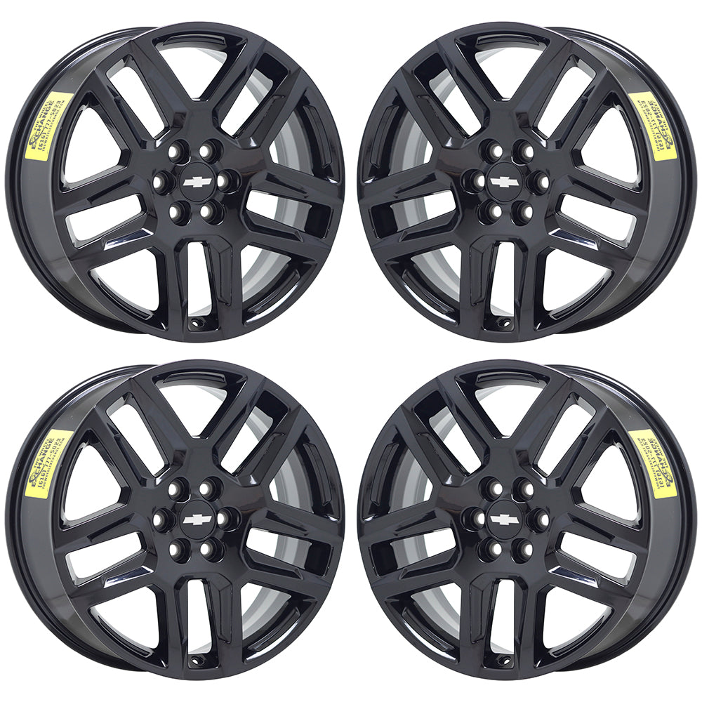20" Chevrolet Traverse Gloss Black wheels rims OEM 2018-2023 set 5849 EXCHANGE