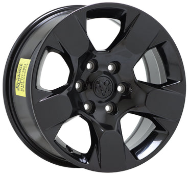 18" Dodge Ram 1500 Truck Gloss Black wheels rims Factory OEM set 2669