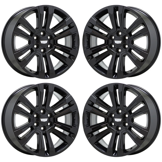 22" GMC Sierra Yukon 1500 Escalade Gloss Black wheels rims Factory OEM set 5822