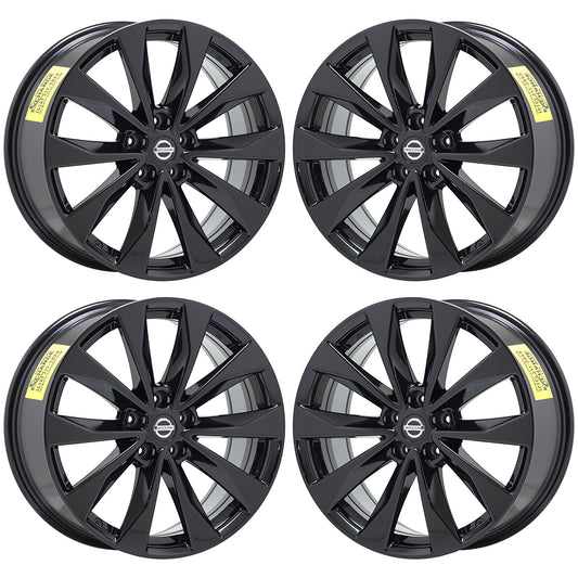 19" Nissan Maxima Platinum Gloss Black wheels rims Factory OEM set 4 62723