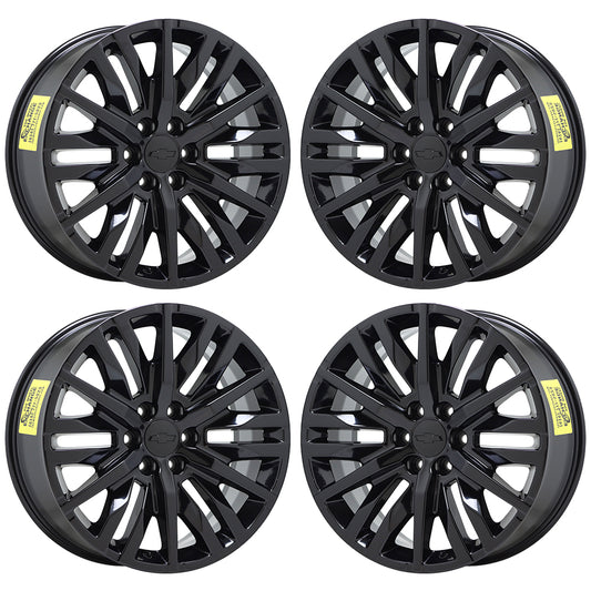 22" Chevy Silverado 1500 Truck bGloss Black wheels rims OEM 5921 EXCHANGE