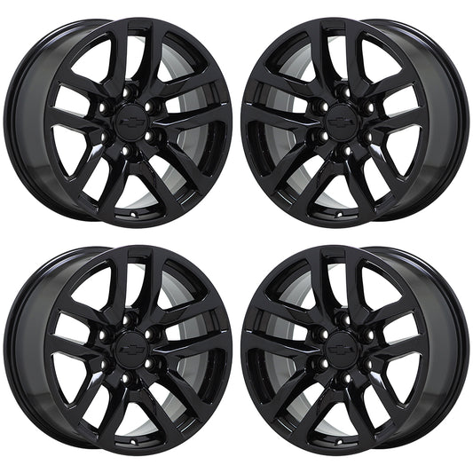 18" GMC Sierra Yukon 1500 Truck Gloss Black wheels rims Factory OEM set 5912