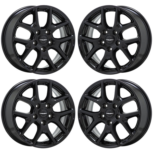 17" Chrysler Pacifica Gloss Black wheels rims Factory OEM set 2592