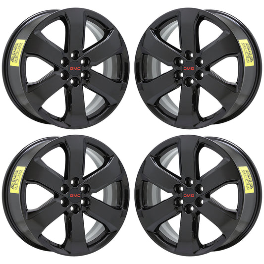 20" GMC Acadia Gloss Black wheels rims Factory OEM 2018 - 2023 set 5845