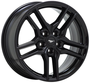18" Ford Mustang Gloss Black wheels rims Factory OEM set 10157