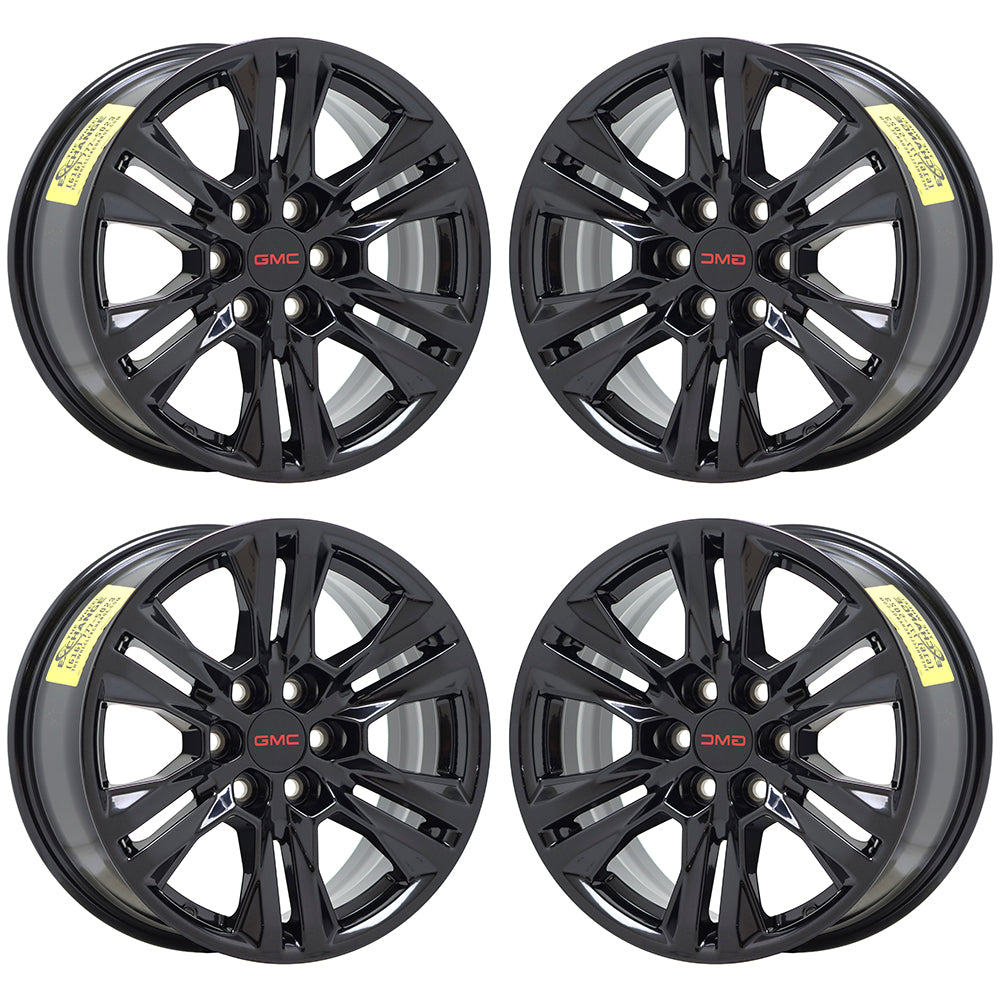 17" GMC Canyon Truck Gloss Black wheels rims OEM set 2019 2020 5871 EXCHANGE