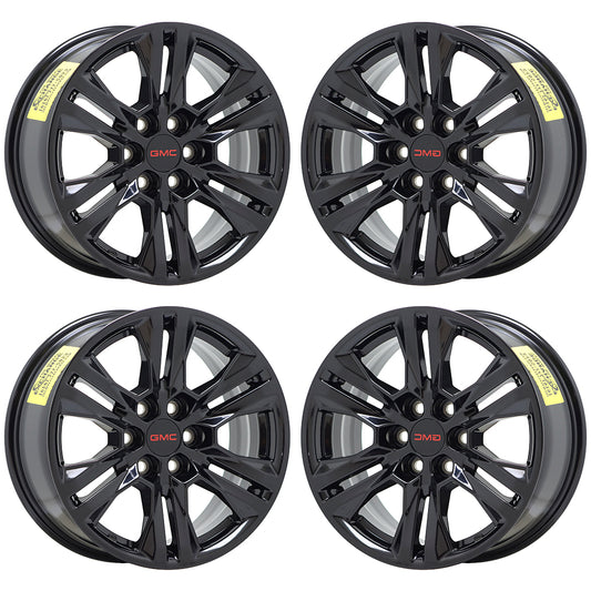 17" GMC Canyon Truck Gloss Black wheels rims OEM set 2019 2020 5871 EXCHANGE