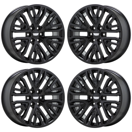 22" GMC Sierra Yukon Gloss Black wheels rims replica set 5906R