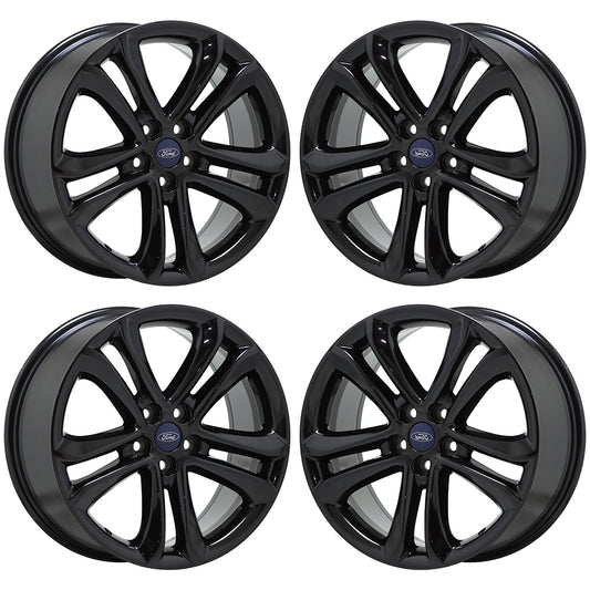 18" Ford Edge Gloss Black wheels rims Factory OEM set 10044