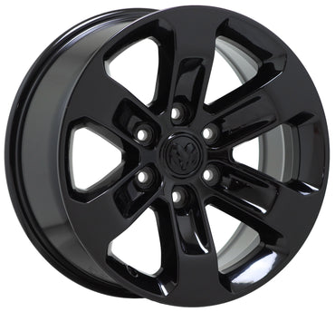 18" Dodge Ram 1500 Truck Gloss Black wheels rims Factory OEM set 4 2672