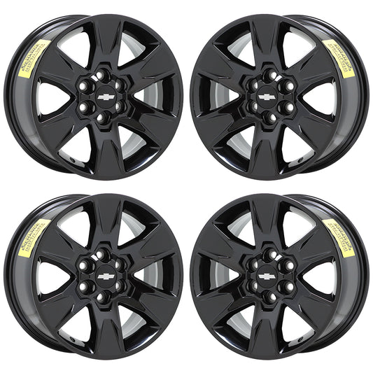 17" Chevy Colorado Truck Gloss Black wheels rims Factory OEM set 4 5693